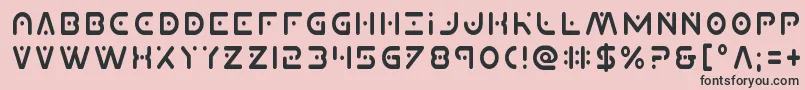 Planetxcond Font – Black Fonts on Pink Background