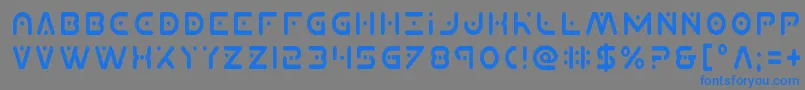 Planetxcond Font – Blue Fonts on Gray Background