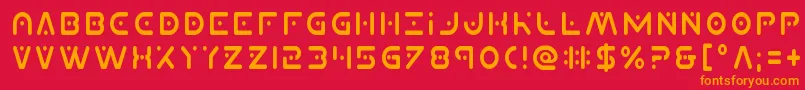 Planetxcond Font – Orange Fonts on Red Background