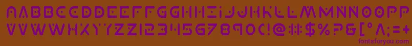 Planetxcond Font – Purple Fonts on Brown Background