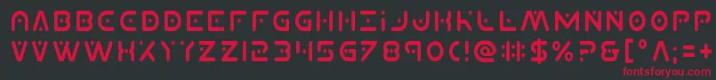 Planetxcond Font – Red Fonts on Black Background