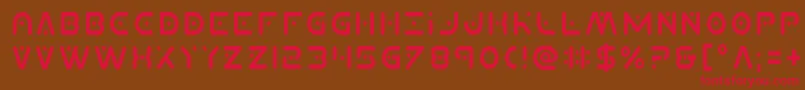 Planetxcond Font – Red Fonts on Brown Background