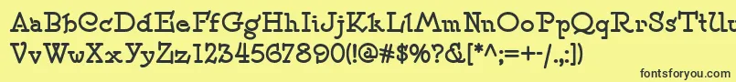 SpeedballNo2NfBold Font – Black Fonts on Yellow Background