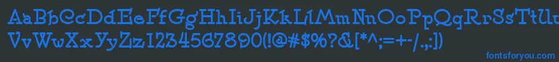 SpeedballNo2NfBold Font – Blue Fonts on Black Background