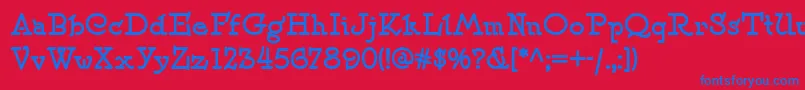 SpeedballNo2NfBold Font – Blue Fonts on Red Background