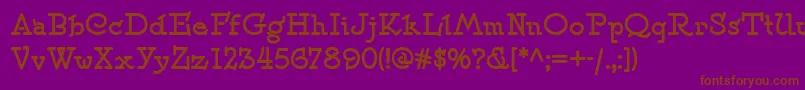 SpeedballNo2NfBold Font – Brown Fonts on Purple Background