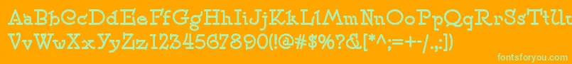 fuente SpeedballNo2NfBold – Fuentes Verdes Sobre Fondo Naranja
