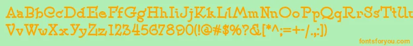 SpeedballNo2NfBold Font – Orange Fonts on Green Background