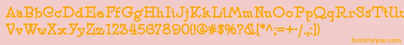 SpeedballNo2NfBold Font – Orange Fonts on Pink Background