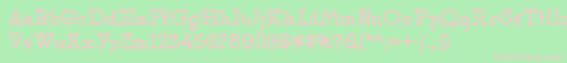 SpeedballNo2NfBold Font – Pink Fonts on Green Background