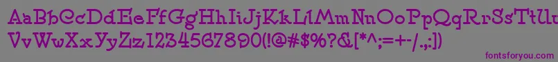 SpeedballNo2NfBold Font – Purple Fonts on Gray Background