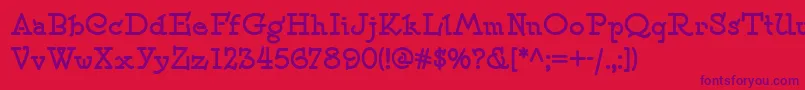 SpeedballNo2NfBold Font – Purple Fonts on Red Background