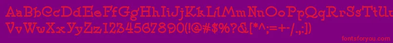 フォントSpeedballNo2NfBold – 紫の背景に赤い文字