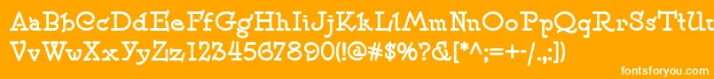 フォントSpeedballNo2NfBold – オレンジの背景に白い文字