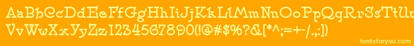 フォントSpeedballNo2NfBold – オレンジの背景に黄色の文字