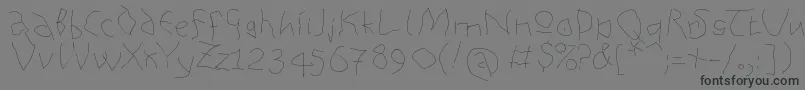 Analphabetism Font – Black Fonts on Gray Background
