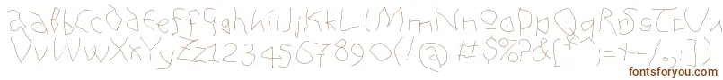 Шрифт Analphabetism – коричневые шрифты на белом фоне
