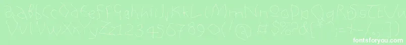 Analphabetism Font – White Fonts on Green Background