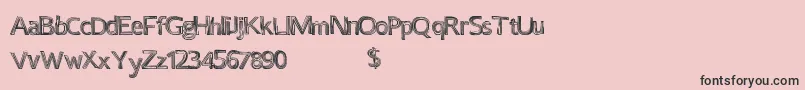 Шрифт Certaintimes – чёрные шрифты на розовом фоне