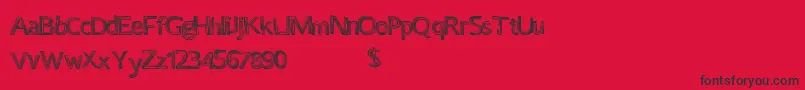 Certaintimes Font – Black Fonts on Red Background