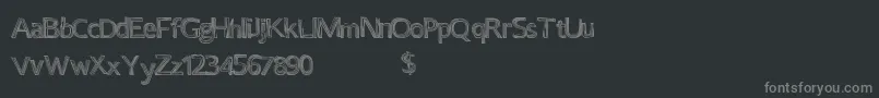 フォントCertaintimes – 黒い背景に灰色の文字