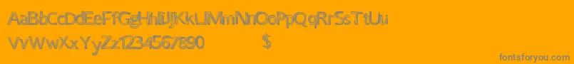 Certaintimes-Schriftart – Graue Schriften auf orangefarbenem Hintergrund