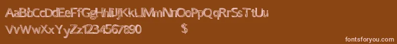 Certaintimes Font – Pink Fonts on Brown Background