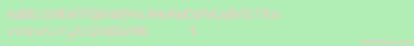 フォントCertaintimes – 緑の背景にピンクのフォント