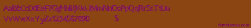 Certaintimes Font – Purple Fonts on Brown Background