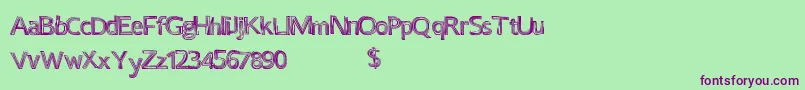 Certaintimes Font – Purple Fonts on Green Background