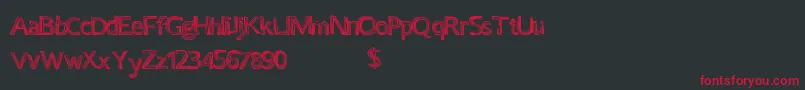 Certaintimes Font – Red Fonts on Black Background