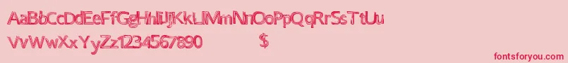 Certaintimes Font – Red Fonts on Pink Background