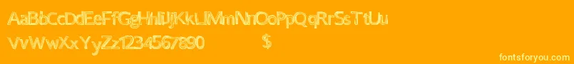 Certaintimes Font – Yellow Fonts on Orange Background