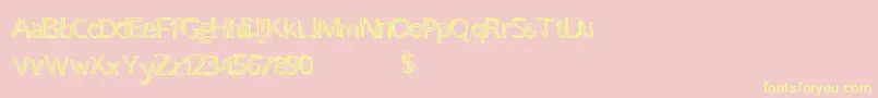 Certaintimes Font – Yellow Fonts on Pink Background