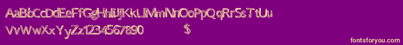 Certaintimes Font – Yellow Fonts on Purple Background