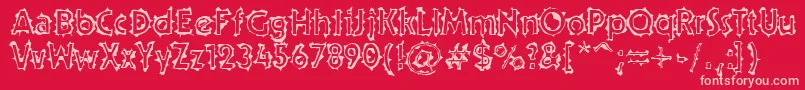 More about Teenick Font Teenick Font – Pink Fonts on Red Background