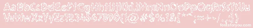 Teenick Font – White Fonts on Pink Background