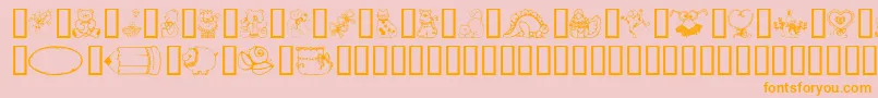 CountryCuties Font – Orange Fonts on Pink Background