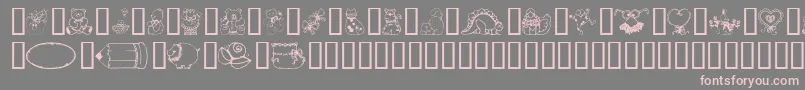 CountryCuties Font – Pink Fonts on Gray Background