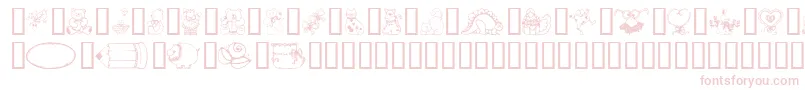 フォントCountryCuties – 白い背景にピンクのフォント