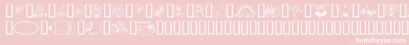 CountryCuties Font – White Fonts on Pink Background