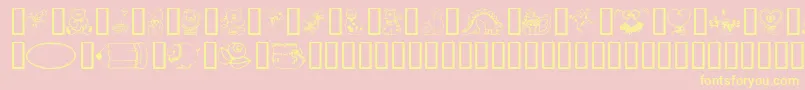 CountryCuties Font – Yellow Fonts on Pink Background