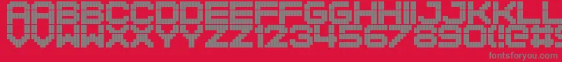 BlockStock Font – Gray Fonts on Red Background