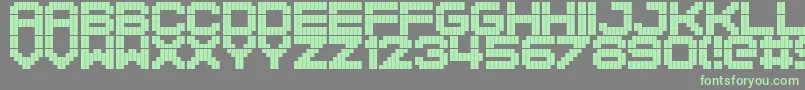 BlockStock Font – Green Fonts on Gray Background