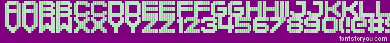 BlockStock Font – Green Fonts on Purple Background