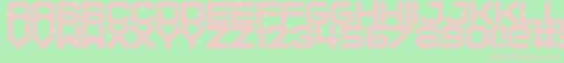 BlockStock Font – Pink Fonts on Green Background