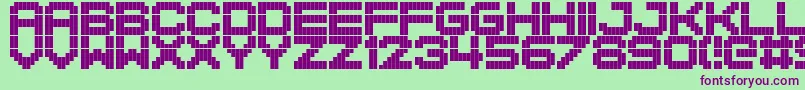 BlockStock Font – Purple Fonts on Green Background