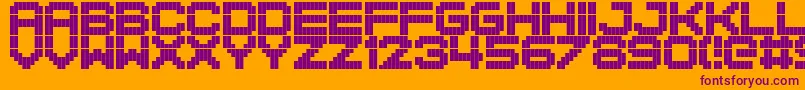 BlockStock Font – Purple Fonts on Orange Background