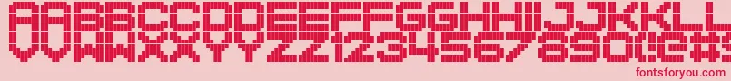 BlockStock Font – Red Fonts on Pink Background