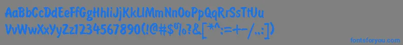 Brushtype-Schriftart – Blaue Schriften auf grauem Hintergrund